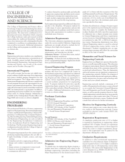 College of Engineering and Science