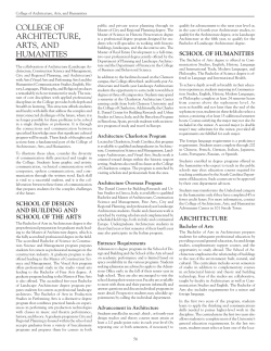 College of Architecture, Arts and Humanities