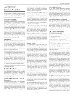 Academic Regulations