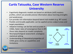 EHR AC Slides Cognitively Diagnostic Models