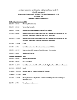 November Meeting Agenda