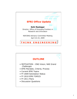 EFRI Update
