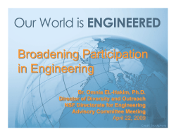 Broadening Participation Update and Performance