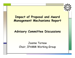 IPAMM Report - J. Tornow