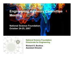 ENG Directorate Update - R. Buckius