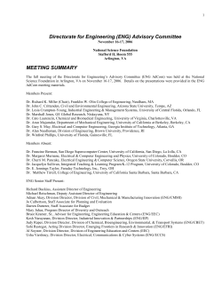 ENG Fall 2006 Advisory Committee Meeting Minutes