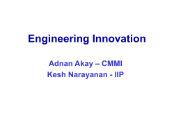 Engineering Innovation - K. Narayanan