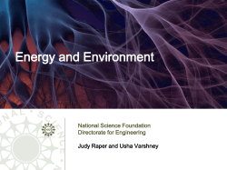 Energy and Environment - J. Raper
