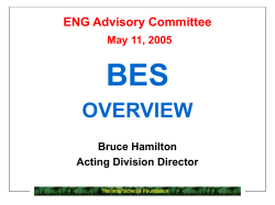 BES Overview Presentation