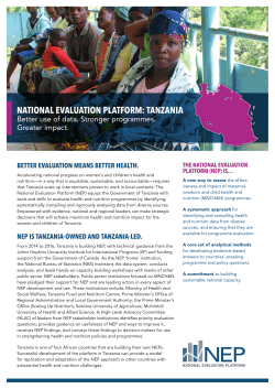NEP Tanzania Brochure