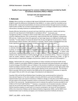 Quality of Care Protocol (Malawi)