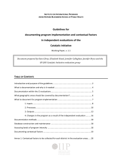 Documentation Guidelines