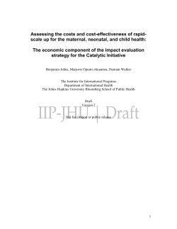 The economic component of the impact evaluation strategy