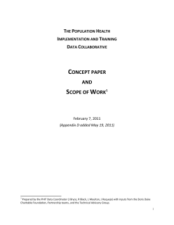 PHIT Data Collaborative Concept Paper