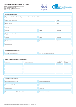 Financing Application Form