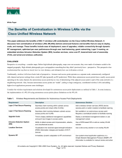 The Benefits of Centralization in Wireless LANs