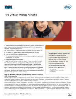 Five Myths of Wireless Networks