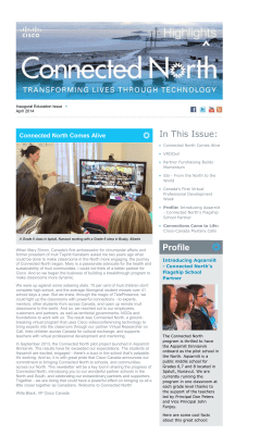 Connected North Newsletter: Inaugural Education Issue