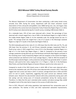 Missouri Turkey Brood Survey Results: 2013