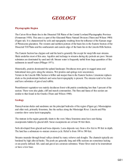 Cuivre River Geology and Geomorphology
