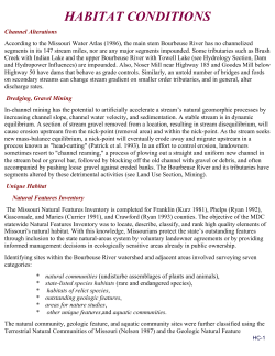 Bourbeuse River Habitat Conditions