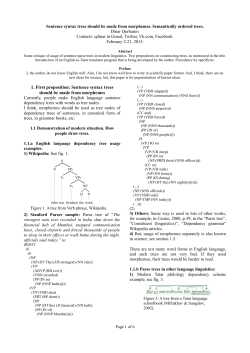 Sentence syntax trees should be made from morphemes. Semantically ordered trees.-2015-02-21-2