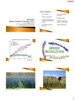 Caution! The ins and outs of pesticides