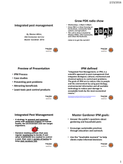 Keeping pests at bay with IPM