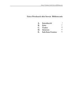 Guia d'avaluaci dels serveis bibliotecaris