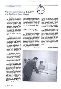 Expansi de la Biblioteca de la UPF a la Rambla de Santa M nica