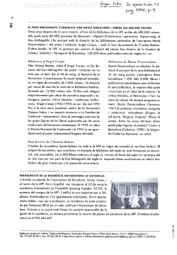 El fons bibliogr fic s'enriqueix amb noves donacions i arriba als 600.000 volums