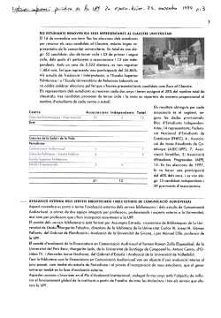 Avaluaci externa dels serveis bibliotecaris i dels estudis de Comunicaci Audiovisual