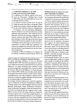 La Biblioteca enriqueix el seu fons amb la col lecci de Joan Crexell , Noves accions de cooperaci interuniversit ria