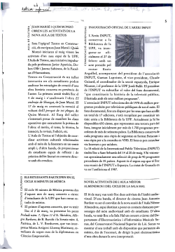 Inauguraci oficial de l'Arxiu INPUT