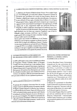 La Biblioteca de l'Institut d'Hist ria amplia l'espai destinat al seu fons