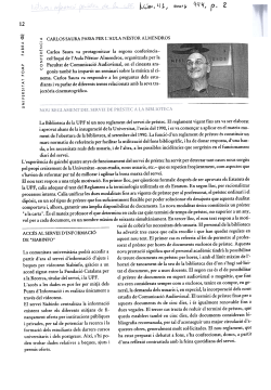 Nou reglament del servei de pr stec a la Biblioteca