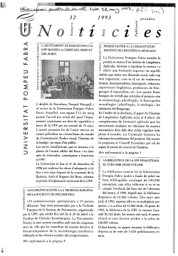 Fons bibliogr fic: la Biblioteca de la UPF finalitzar el curs amb 100.000 volums