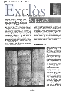 Excl s de pr stec: els documents antics, rars i curiosos de la Biblioteca de la UPF