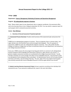 cobae annual assessment report 2011-12