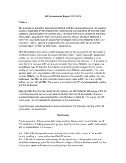 GE Assessment Report 2014-2015