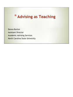 Advising and Teaching