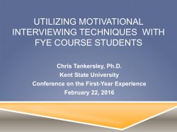 CT-193 Utilizing Motivational Interviewing Techniques with FYE Course Students