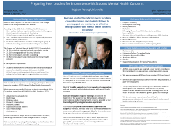PA-125 Preparing Peer Leaders for Encounters with Student Mental Health Concerns -2