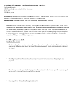 FD-278 Providing a High-Impact and Transformative Peer Leadership Experience -2