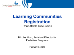FD-209 Learning Communities Registration - Roundtable Discussion