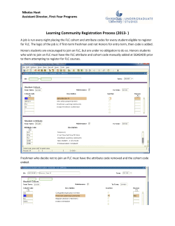 FD-209 Learning Communities Registration - Roundtable Discussion -2