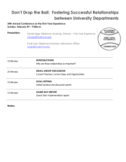 FD-17 Dont Drop The Ball - Fostering Successful Relationships between University Departments -2