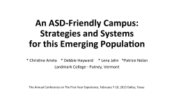 CT-83 An ASD-Friendly Campus - Strategies and Systems for this Emerging Population -4