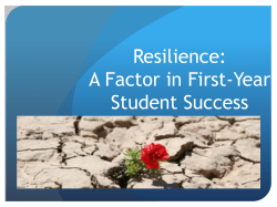 CT-67 Resilience - A Factor in First-Year Student Success