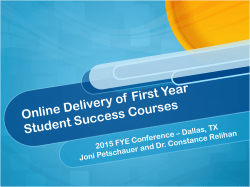 CT-58 Developing Online Student Success Courses